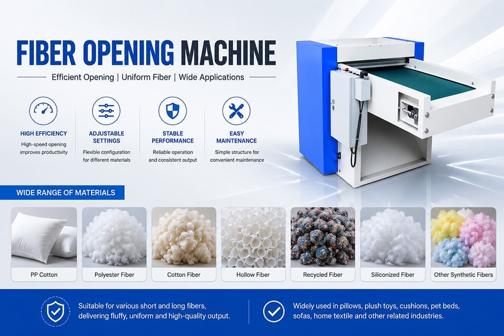 Fiber Openning Machine Fiber Openning Machine Low Energy Consumption Polyester Fiber Opening Carding Machine