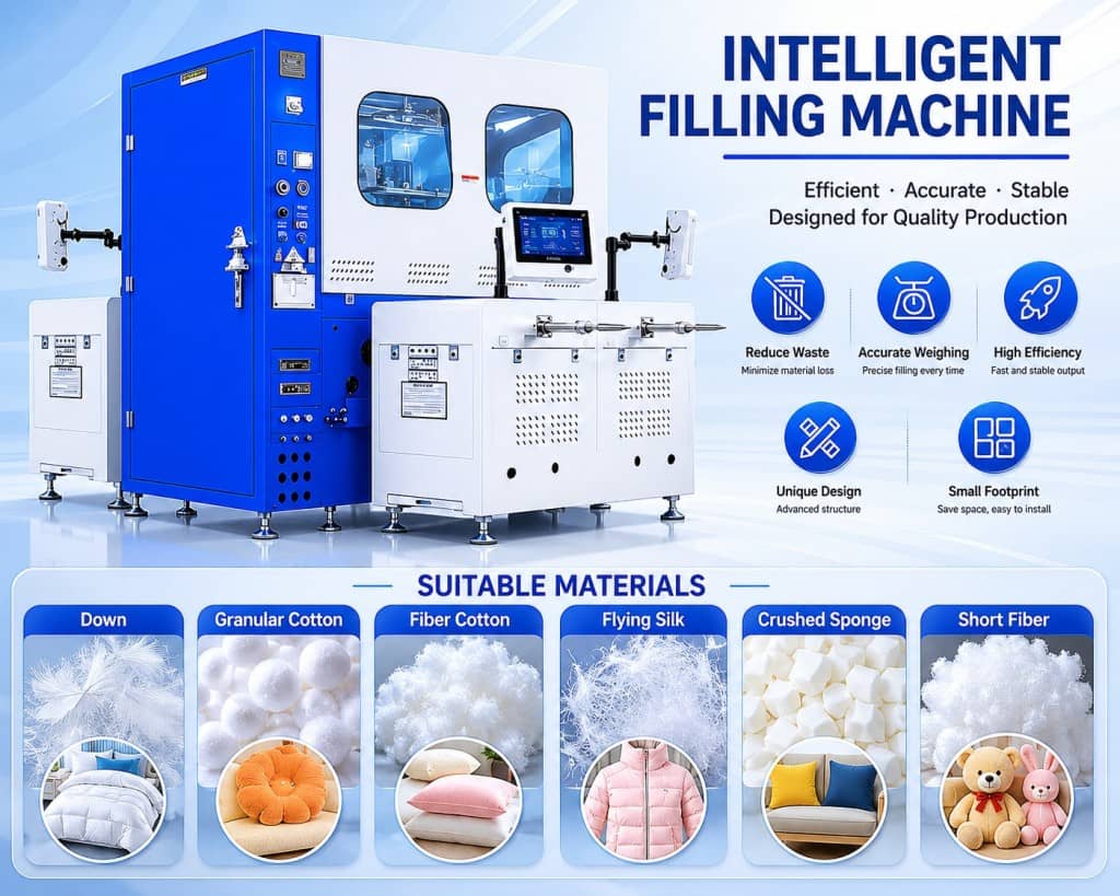 Down Alternative Stuffing Machine Down Alternative Stuffing Machine Customizable Goose Filling Machine With Scale