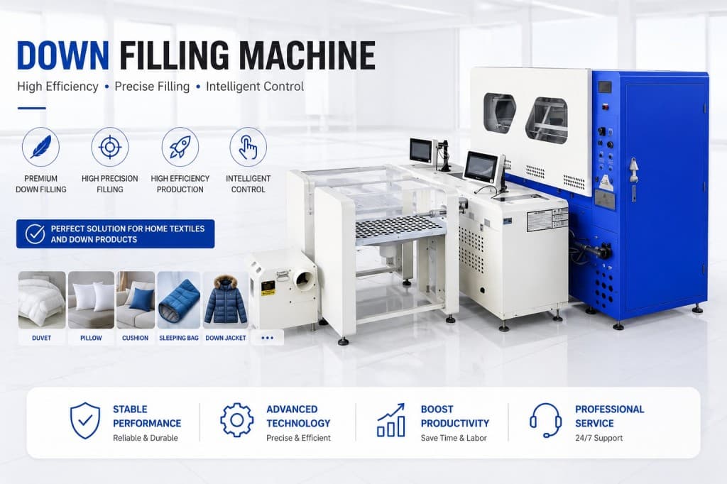 Synthetic Down Filling Machine Powerful Down Duvet Cotton Filler Supplier