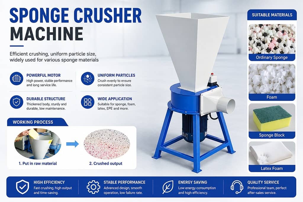 Sponge Crusher Machine Sponge Crusher Machine Professional Foam Chip Crushing Machine Supplier