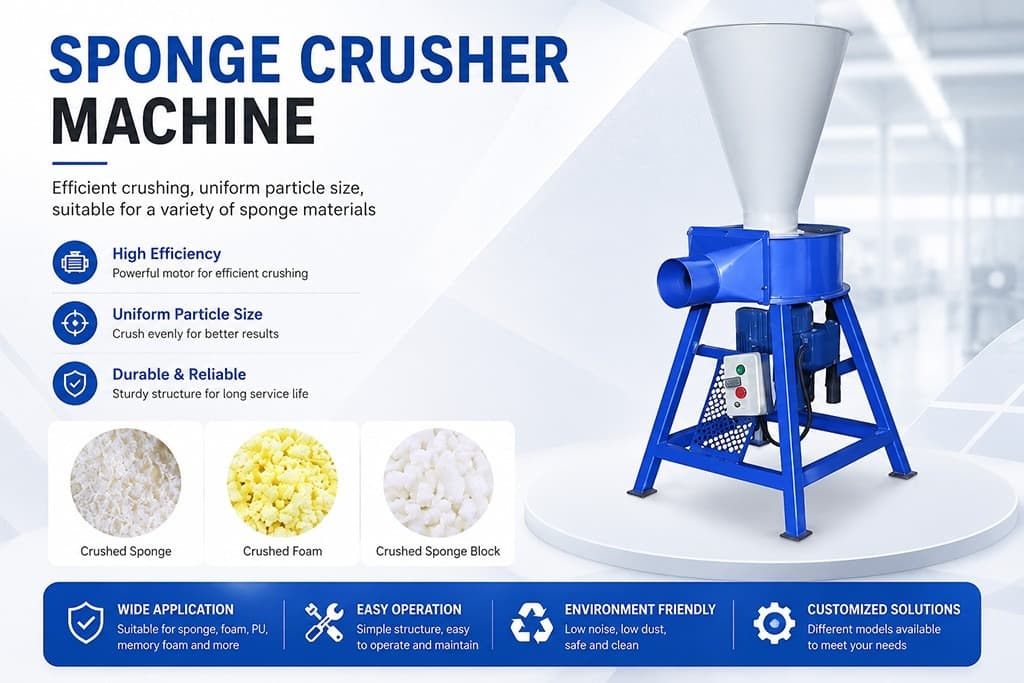 Foam Crusher Machine Foam Crusher Machine Low Maintenance Foam Scraps Shredding Machine
