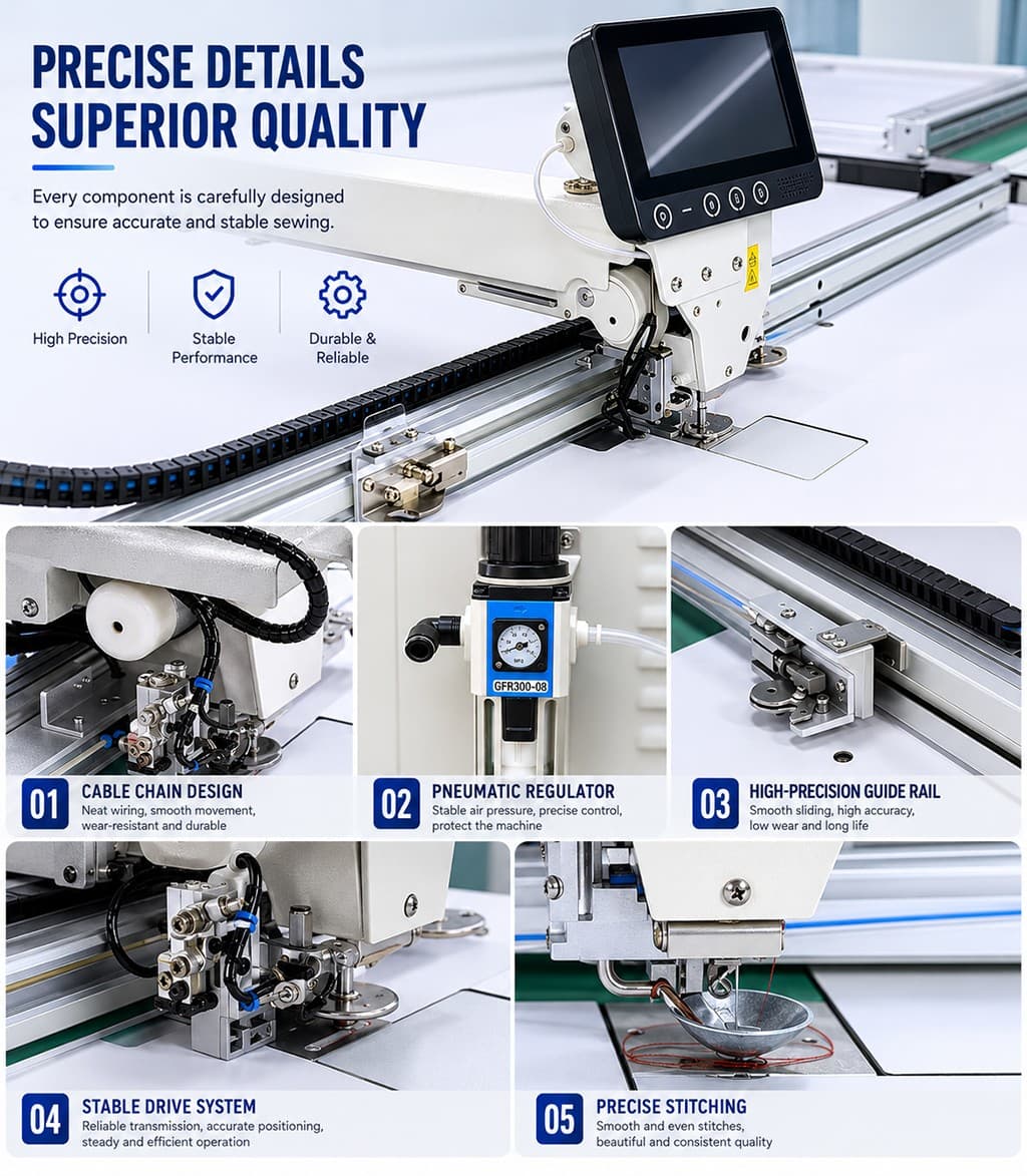 Leather Template Sewing Machine Leather Template Sewing Machine Low Noise Template Guided Sewing Machine