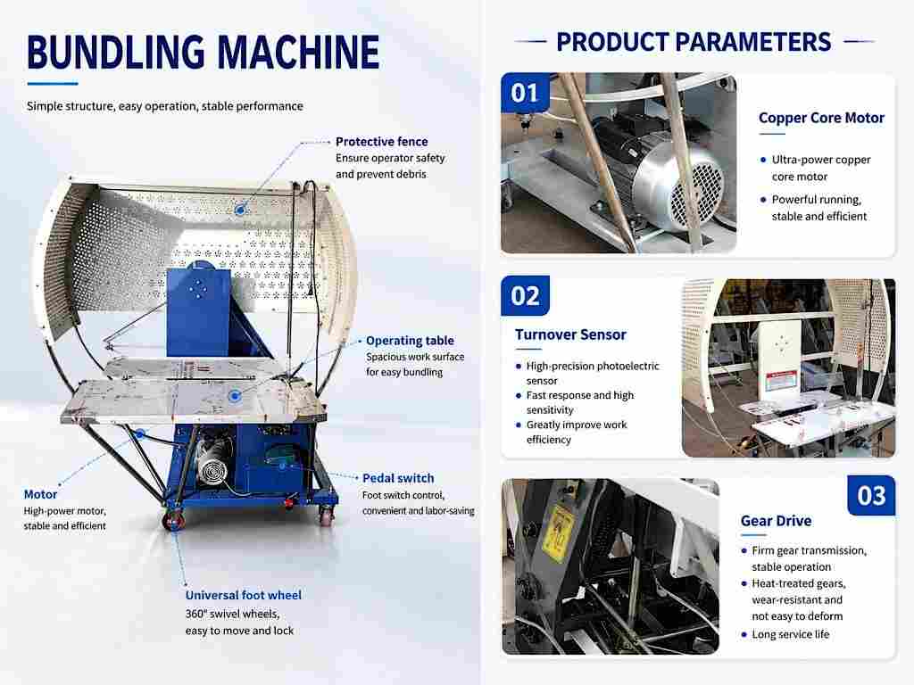 Bundle Wrapping Machine Pneumatic Pallet Strapping Machine Price