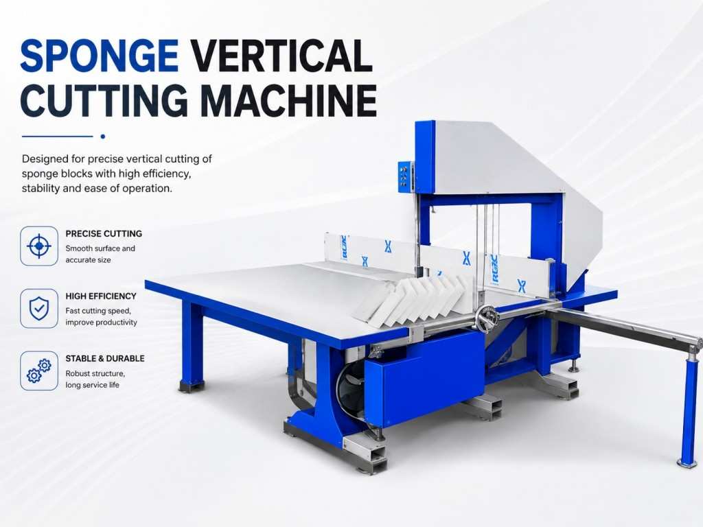 Vertical Sponge Cutter Vertical Sponge Cutter Foam Vertical Blade Cutter Equipment Supplier