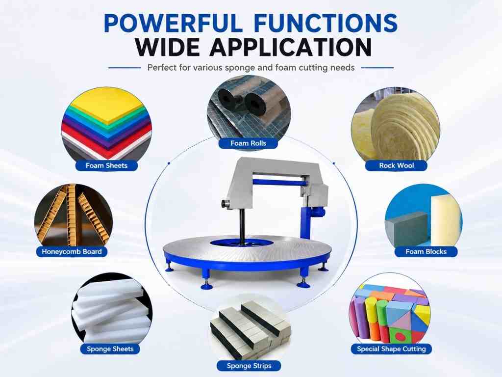 Sponge Circular Cutting Machine Sponge Circular Cutting Machine Band Knife Circular Polyurethane Foam Cutter