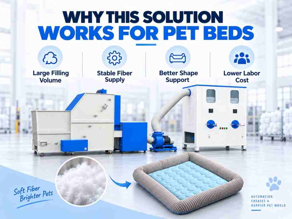 Pet Bed Filling Machine Supplier Pet Bed Filling Machine