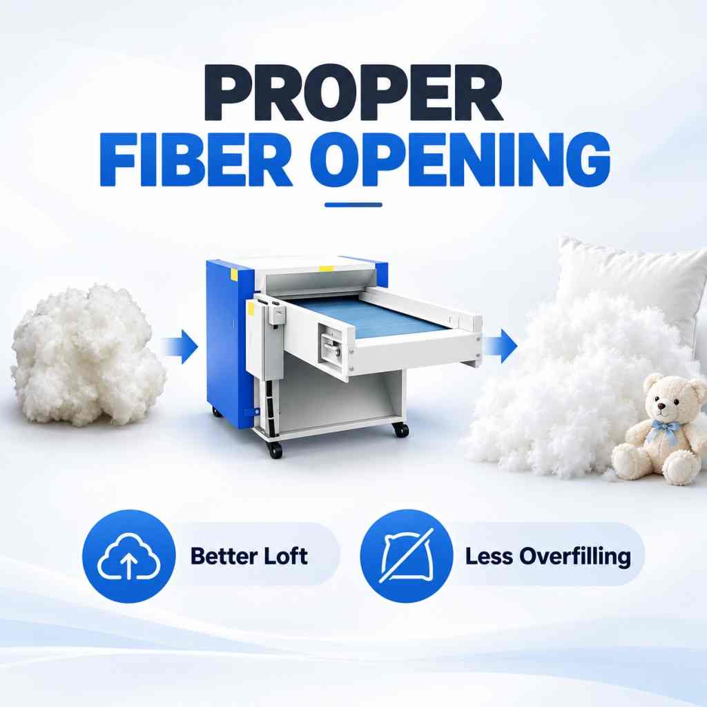 Pillow Filling Machine Reduce Fiber Waste