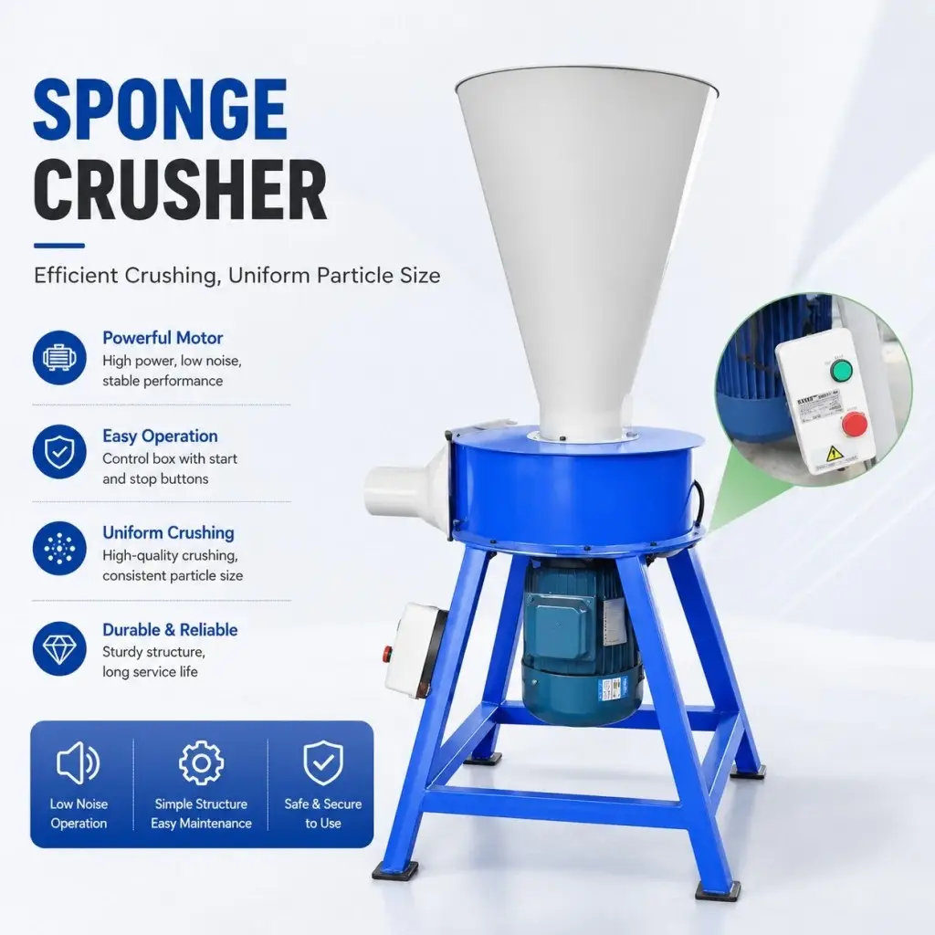 Sponge Crusher Machine Professional Foam Chip Crushing Machine Supplier Sponge Crusher Machine Professional Foam Chip Crushing Machine Supplier